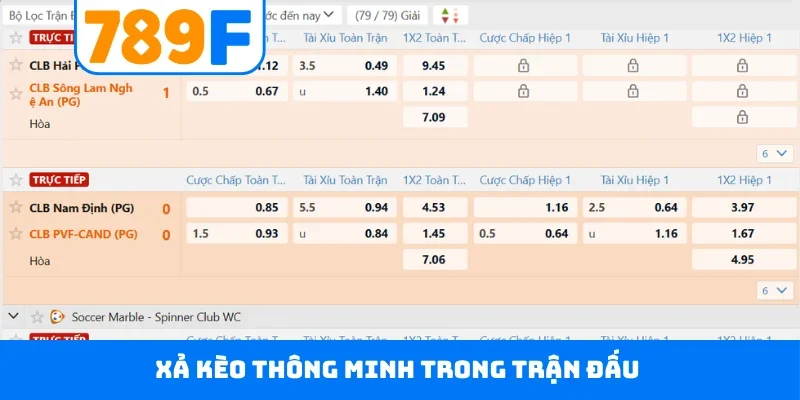 Thể thao 789F Xả kèo thông minh trong trận đấu